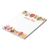 Bloc-note Automne Aquarelle Automne Feuilles Nom Rustique (Tourné)