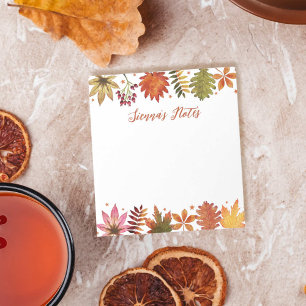 Bloc-note Automne Aquarelle Automne Feuilles Nom Rustique