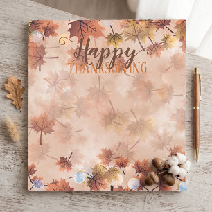 Bloc-note Automne Automne Bon thanksgiving Feuille Brown