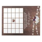 Bloc-note Automne Blanc Citrouille Tomber en Amour Bingo Boi (Devant)