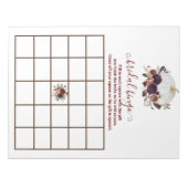 Bloc-note Automne Blanche Citrouille Tomber en Amour Bingo (Devant)