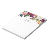 Bloc-note Automne Boho Blooms Professeur Personnalisé (Tourné)