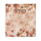 Bloc-note Automne Foliage à l'aquarelle pour Thanksgiving (Devant)