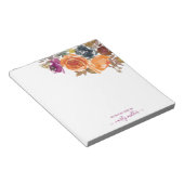 Bloc-note Automne Printemps Feminine Floral Note Du Bureau D (Incliné)