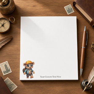 Bloc-note Aventures ensoleillées avec Beachy Bear 5,5 x 6