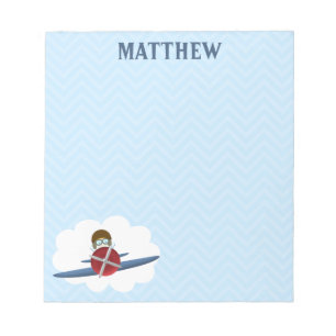 Bloc-note Aviateur et son avion