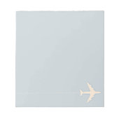 Bloc-note Avion de voyage avec ligne pointillée (Devant)