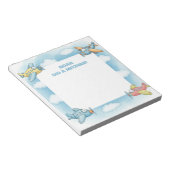 Bloc-note Avions bleus personnalisé Mitzvah (Incliné)