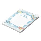 Bloc-note Avions bleus personnalisé Mitzvah (Tourné)