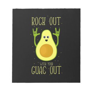 Bloc-note Avocado Rock Out Avec Votre Guac Out