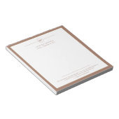 Bloc-note Avocat au monogramme marron et blanc de bureau mod (Incliné)