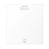 Bloc-note Avocat Avocat Au Barreau Classe Blanc (Devant)