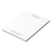 Bloc-note Avocat blanc excellent traditionnel simple (Tourné)