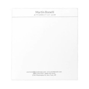 Bloc-note Avocat blanc excellent traditionnel simple