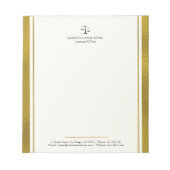 Bloc-note Avocat de droit élégant professionnel (Devant)