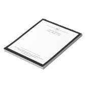 Bloc-note Avocat en monogramme noir et blanc du bureau moder (Tourné)
