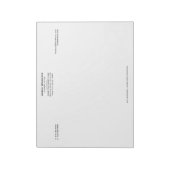 Bloc-note Avocat juridique classique en droit Noir 11" x 8,5 (Tourné)