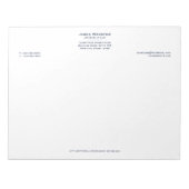 Bloc-note Avocat juridique et professionnel Classique Navy (Devant)