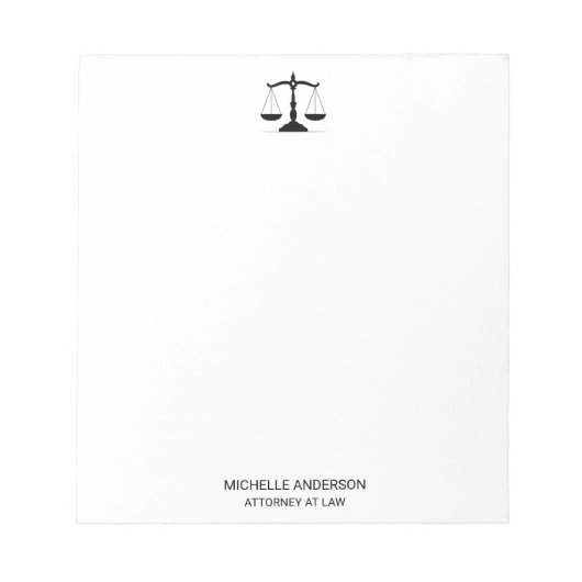 Bloc-note Avocat professionnel branché (Devant)