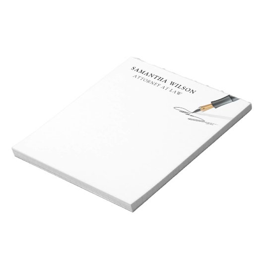 Bloc-note Avocat Professionnel Moderne Minimale (Tourné)