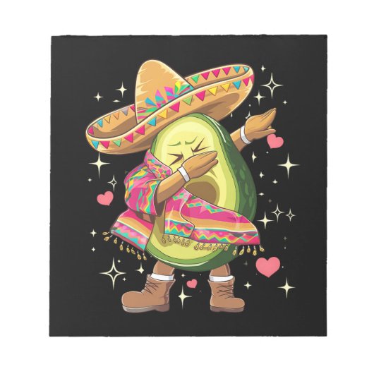 Bloc-note Avocat qui fait dabber le Cinco De Mayo Poncho Mex (Devant)
