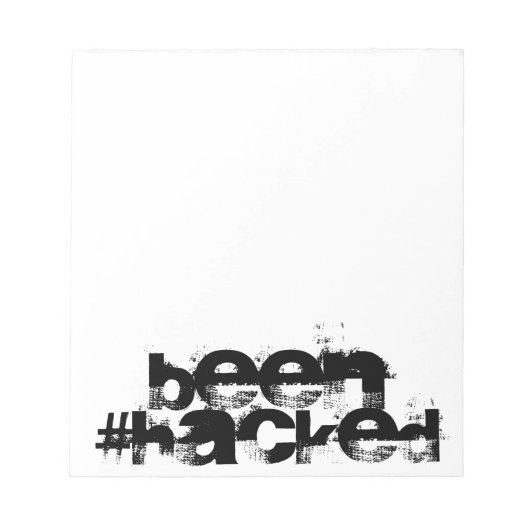 Bloc-note Avoir été piraté (Devant)