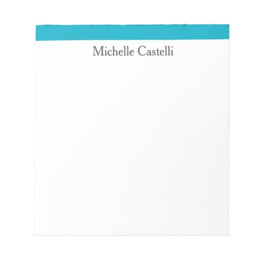 Bloc-note Azure Blue & White Professional Unique Classic (Devant)