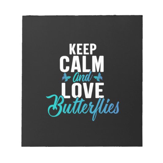 Bloc-note Babfly | Keep Calm and Love Butterfly (Devant)