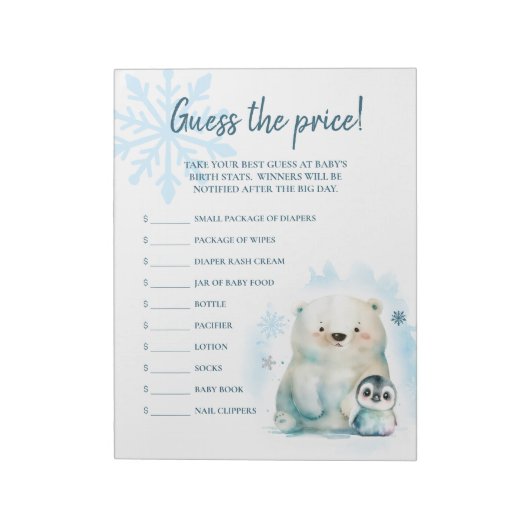 Bloc-note Baby It's Cold Outside Devine le prix (Tourné)