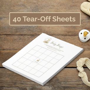 Bloc-note Baby shower Bingo Jeu Nouveau Chapitre Commence À