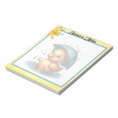 Bloc-note Baby shower de canard en caoutchouc (Tourné)