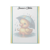 Bloc-note Baby shower de canard en caoutchouc (Tourné)