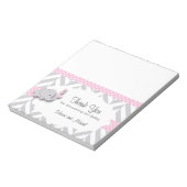 Bloc-note Baby shower d'éléphant rose et gris | Candy Topper (Tourné)