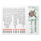 Bloc-note Baby shower Devinez Qui Joue Cow Calf Farm (Devant)