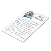 Bloc-note Baby shower Dragon Knight Mad Libs Jeu (Incliné)