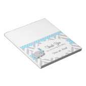 Bloc-note Baby shower éléphant bleu et gris | Candy Toppers (Incliné)