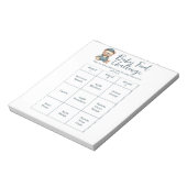 Bloc-note Baby shower Food Challenge Activité de jeu Bloc-no (Tourné)