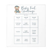 Bloc-note Baby shower Food Challenge Activité de jeu Bloc-no (Devant)
