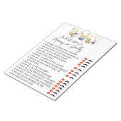 Bloc-note Baby Shower Game Guess Who Toys  Gold  (Incliné)