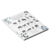 Bloc-note Baby shower Games Aquarelle Dusty Blue Floral (Incliné)