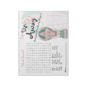 Bloc-note Baby shower Games, Word Search, Hot air Balloon (Tourné)