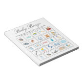 Bloc-note Baby shower garçon, anniversaire garçon jeu de bin (Incliné)