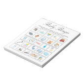 Bloc-note Baby shower garçon, anniversaire garçon jeu de bin (Tourné)