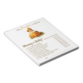 Bloc-note Baby shower Guess Who Baby Girl Citrouille (Incliné)