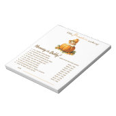 Bloc-note Baby shower Guess Who Baby Girl Citrouille (Tourné)