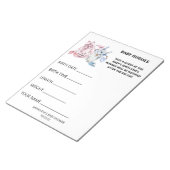 Bloc-note Baby Shower  Guesses Game Watercolor clothes  (Incliné)