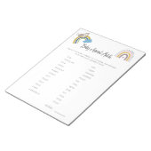 Bloc-note Baby shower Jeu Bébé Animal Match Genre Neutre (Incliné)