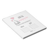 Bloc-note BABY SHOWER JEU Eléphant - Comment vieux parents p (Incliné)