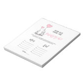 Bloc-note BABY SHOWER JEU Eléphant - Comment vieux parents p (Tourné)