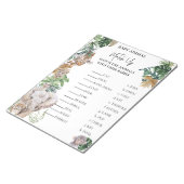 Bloc-note Baby shower Jungle Safari Animaux Match Up jeu (Incliné)